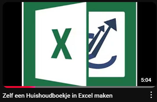 huishoudboekje excel voorbeeld